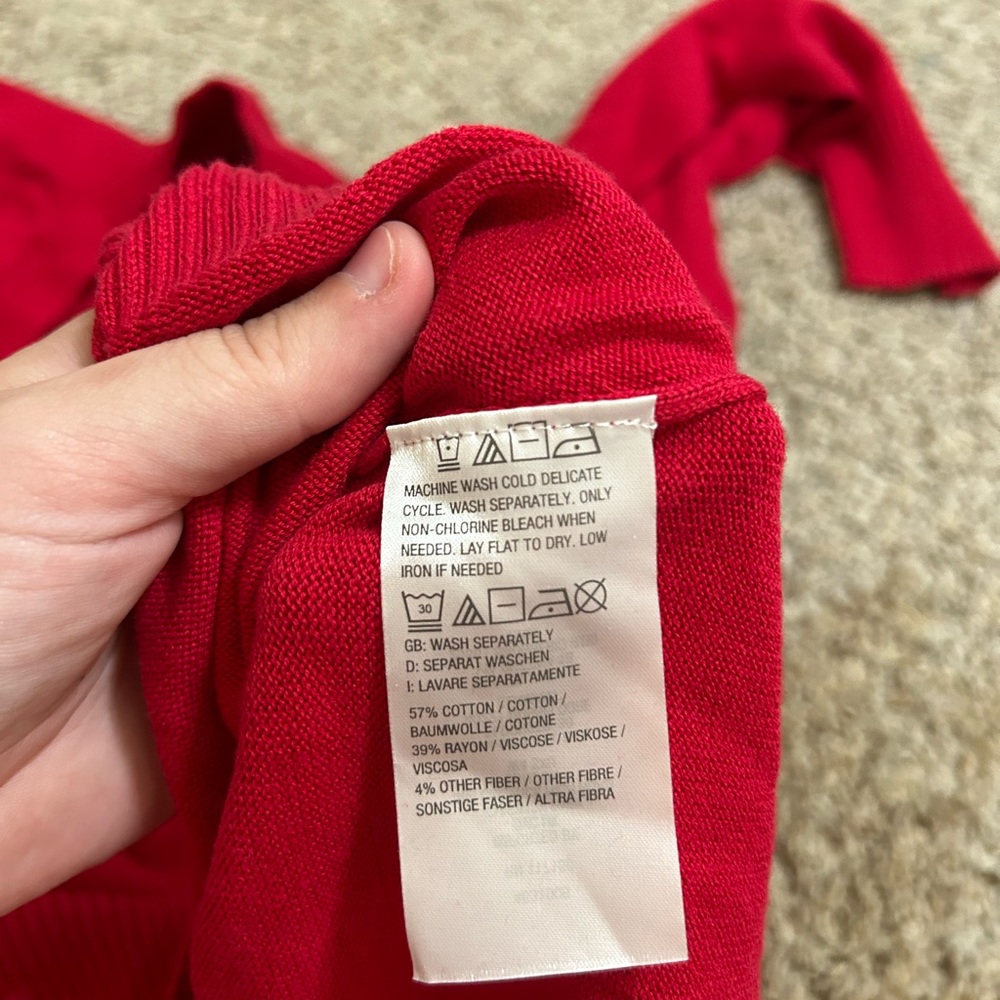 Belle By Kim Gravel Love Yourself Textured Heart Sweater Red White Size 1X Plus - Picture 5 of 7